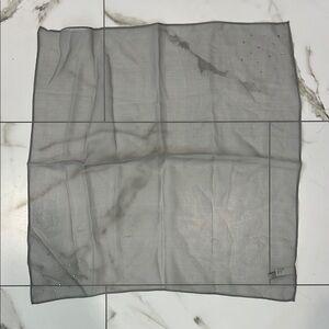 Gray Sheer Silk with pink rinestone Accents